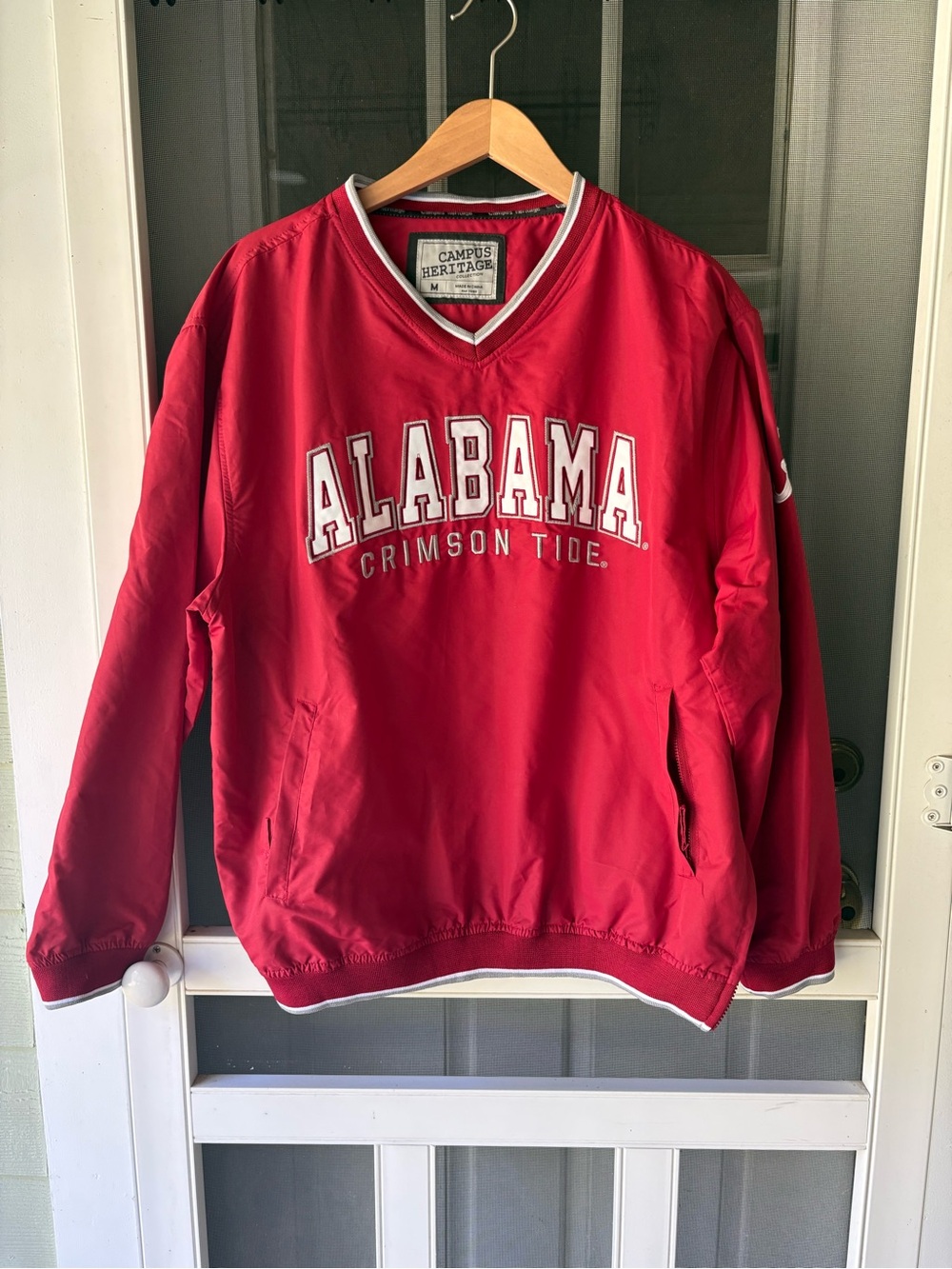 Campus Heritage Red Alabama Crimson Tide V-Neck PulloverJacket